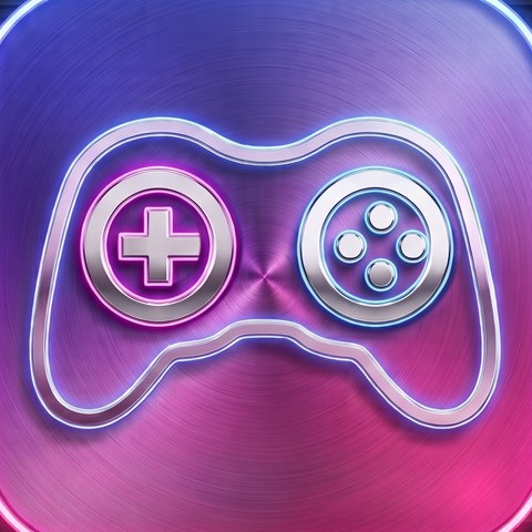 Logo MeetOnGame : une manette néon